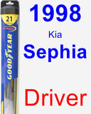 Driver Wiper Blade for 1998 Kia Sephia - Hybrid