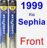 Front Wiper Blade Pack for 1999 Kia Sephia - Hybrid