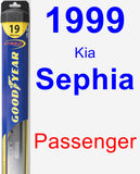 Passenger Wiper Blade for 1999 Kia Sephia - Hybrid