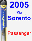 Passenger Wiper Blade for 2005 Kia Sorento - Hybrid