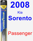 Passenger Wiper Blade for 2008 Kia Sorento - Hybrid