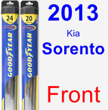 Front Wiper Blade Pack for 2013 Kia Sorento - Hybrid