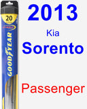 Passenger Wiper Blade for 2013 Kia Sorento - Hybrid