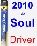 Driver Wiper Blade for 2010 Kia Soul - Hybrid