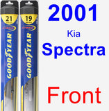 Front Wiper Blade Pack for 2001 Kia Spectra - Hybrid