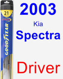 Driver Wiper Blade for 2003 Kia Spectra - Hybrid