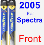 Front Wiper Blade Pack for 2005 Kia Spectra - Hybrid