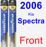 Front Wiper Blade Pack for 2006 Kia Spectra - Hybrid