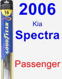 Passenger Wiper Blade for 2006 Kia Spectra - Hybrid