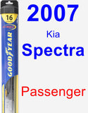 Passenger Wiper Blade for 2007 Kia Spectra - Hybrid