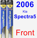 Front Wiper Blade Pack for 2006 Kia Spectra5 - Hybrid