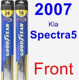 Front Wiper Blade Pack for 2007 Kia Spectra5 - Hybrid