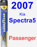 Passenger Wiper Blade for 2007 Kia Spectra5 - Hybrid