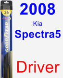 Driver Wiper Blade for 2008 Kia Spectra5 - Hybrid