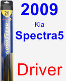 Driver Wiper Blade for 2009 Kia Spectra5 - Hybrid