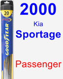 Passenger Wiper Blade for 2000 Kia Sportage - Hybrid