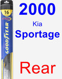 Rear Wiper Blade for 2000 Kia Sportage - Hybrid