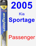 Passenger Wiper Blade for 2005 Kia Sportage - Hybrid