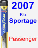 Passenger Wiper Blade for 2007 Kia Sportage - Hybrid