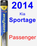 Passenger Wiper Blade for 2014 Kia Sportage - Hybrid