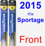 Front Wiper Blade Pack for 2015 Kia Sportage - Hybrid