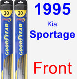 Front Wiper Blade Pack for 1995 Kia Sportage - Hybrid