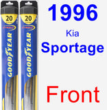 Front Wiper Blade Pack for 1996 Kia Sportage - Hybrid