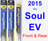 Front & Rear Wiper Blade Pack for 2015 Kia Soul EV - Hybrid