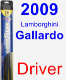 Driver Wiper Blade for 2009 Lamborghini Gallardo - Hybrid