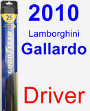 Driver Wiper Blade for 2010 Lamborghini Gallardo - Hybrid