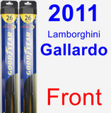 Front Wiper Blade Pack for 2011 Lamborghini Gallardo - Hybrid