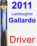 Driver Wiper Blade for 2011 Lamborghini Gallardo - Hybrid