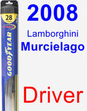 Driver Wiper Blade for 2008 Lamborghini Murcielago - Hybrid