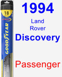 Passenger Wiper Blade for 1994 Land Rover Discovery - Hybrid