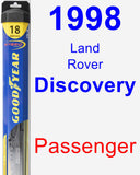 Passenger Wiper Blade for 1998 Land Rover Discovery - Hybrid