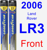 Front Wiper Blade Pack for 2006 Land Rover LR3 - Hybrid