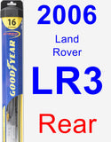 Rear Wiper Blade for 2006 Land Rover LR3 - Hybrid