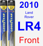 Front Wiper Blade Pack for 2010 Land Rover LR4 - Hybrid