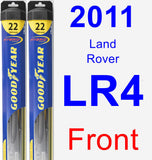 Front Wiper Blade Pack for 2011 Land Rover LR4 - Hybrid
