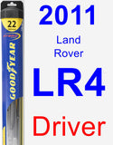 Driver Wiper Blade for 2011 Land Rover LR4 - Hybrid