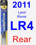 Rear Wiper Blade for 2011 Land Rover LR4 - Hybrid