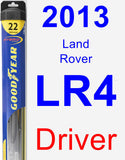 Driver Wiper Blade for 2013 Land Rover LR4 - Hybrid