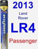 Passenger Wiper Blade for 2013 Land Rover LR4 - Hybrid