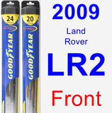 Front Wiper Blade Pack for 2009 Land Rover LR2 - Hybrid