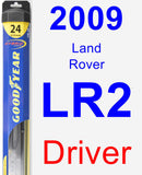 Driver Wiper Blade for 2009 Land Rover LR2 - Hybrid