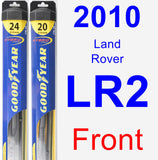 Front Wiper Blade Pack for 2010 Land Rover LR2 - Hybrid