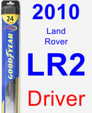 Driver Wiper Blade for 2010 Land Rover LR2 - Hybrid