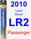 Passenger Wiper Blade for 2010 Land Rover LR2 - Hybrid