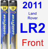 Front Wiper Blade Pack for 2011 Land Rover LR2 - Hybrid