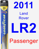 Passenger Wiper Blade for 2011 Land Rover LR2 - Hybrid